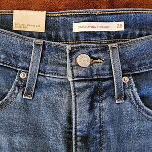 NWT Authentic Womens Levi's 314 Shaping Straight Jeans Lapis Gem Size 28x32